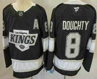 Men%27s Los Angeles Kings #8 Drew Doughty Black Alternate Authentic Jersey->nashville predators->NHL Jersey